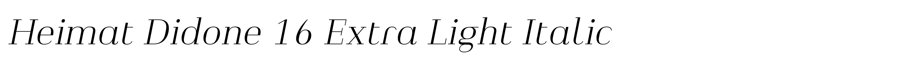 Heimat Didone 16 Extra Light Italic